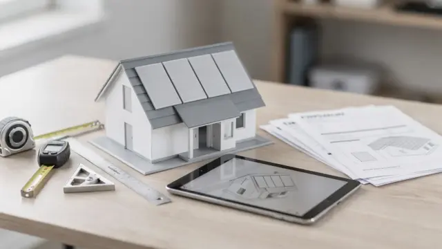Dachdaten für ein PV-Angebot: Dachmodell, Messwerkzeug und Unterlagen für den Installateur